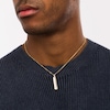 Thumbnail Image 2 of Men's 0.18 CT. T.W. Diamond Stripe ID Pendant in 10K Gold - 22"