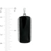 Thumbnail Image 2 of Onyx and 0.30 CT. T.W. Diamond Edge ID Necklace Charm in 10K White Gold