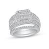 Thumbnail Image 0 of 1.50 CT. T.W. Quad Princess-Cut Diamond Three Piece Bridal Set in 10K White Gold