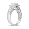 Thumbnail Image 1 of 1.00 CT. T.W. Emerald-Cut Diamond Frame Engagement Ring in 14K White Gold
