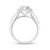 Thumbnail Image 2 of 1.00 CT. T.W. Emerald-Cut Diamond Frame Engagement Ring in 14K White Gold