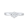 Thumbnail Image 1 of 0.45 CT. T.W. Diamond Twist Shank Engagement Ring in 10K White Gold