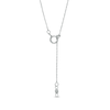 Thumbnail Image 2 of Lab-Created Emerald Mini Heart Outline Necklace in 10K White Gold