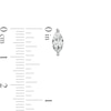 Thumbnail Image 3 of Marquise White Lab-Created Sapphire Solitaire Stud Earrings in Sterling Silver