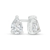 Thumbnail Image 1 of Pear-Shaped White Lab-Created Sapphire Solitaire Stud Earrings in Sterling Silver