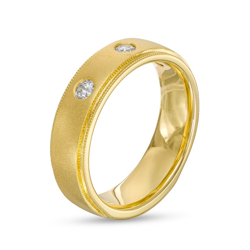 0.33 CT. T.W. Diamond Three Stone Wedding Band in 10K Gold