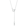 7.0mm Garnet Solitaire Rope-Textured Frame Drop Pendant in Sterling Silver and 10K Gold