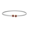 Thumbnail Image 1 of 5.0mm Garnet Rope-Textured Frame Twist Cuff in Sterling Silver and 10K Gold