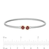Thumbnail Image 3 of 5.0mm Garnet Rope-Textured Frame Twist Cuff in Sterling Silver and 10K Gold