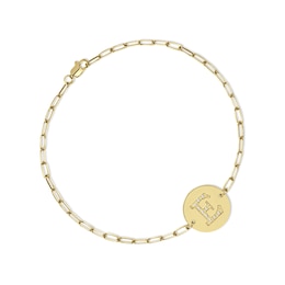 0.05 CT. T.W. Diamond Disc Initial Bracelet (1 Initial) - 7.5"