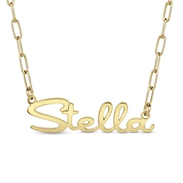 Capitalized Cursive Name Necklace (1 Line)