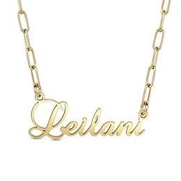 Capitalized Cursive Name Necklace (1 Line)