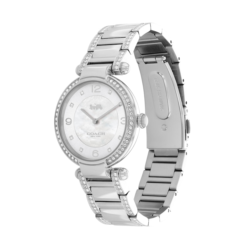 Ladies' Coach Cary Crystal Accent Watch with Mother-of-Pearl Dial (Model: 14503830)
