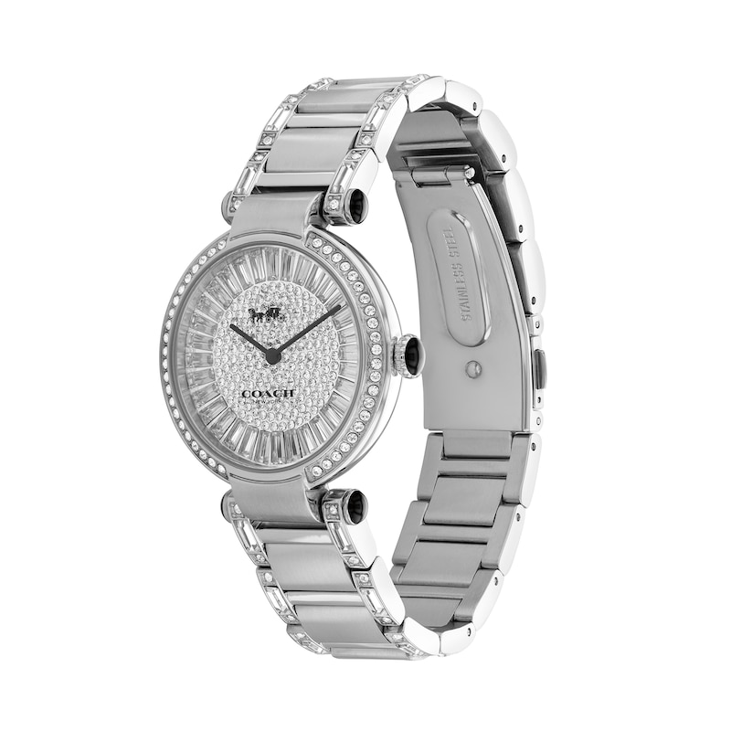 Main Image 2 of Ladies' Coach Cary Crystal Accent Watch with Silver-Tone Dial (Model: 14503834)