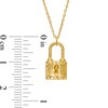 Thumbnail Image 3 of Diamond-Cut Lock Pendant in 10K Gold