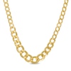 Italian Gold Graduated Hollow Curb Chain Necklace in 14K Gold – 18"