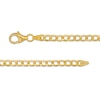 Italian Gold Graduated Hollow Curb Chain Necklace in 14K Gold – 18"