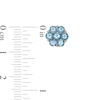 Thumbnail Image 3 of 3.5mm Aquamarine Flower Stud Earrings in Sterling Silver