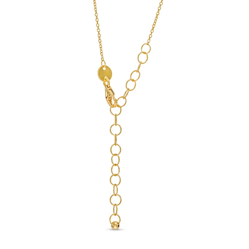 Italian Gold Multi-Finish Graduated Bead Necklace in 14K Gold