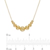 Thumbnail Image 2 of Italian Gold Multi-Finish Graduated Bead Necklace in 14K Gold