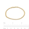 Thumbnail Image 4 of Ladies' 3.0mm Mirror Heart Chain Bracelet in Solid 10K Gold - 7.25"