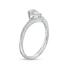 Thumbnail Image 2 of 0.45 CT. T.W. Pear-Shaped Diamond Chevron Engagement Ring in 14K White Gold (I/SI2)