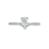 Thumbnail Image 3 of 0.45 CT. T.W. Pear-Shaped Diamond Chevron Engagement Ring in 14K White Gold (I/SI2)