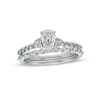 Thumbnail Image 0 of 0.95 CT. T.W. Pear-Shaped Diamond Bridal Set in 14K White Gold (I/SI2)