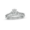 Thumbnail Image 0 of 0.95 CT. T.W. Pear-Shaped Diamond Bridal Set in 14K White Gold (I/SI2)