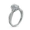Thumbnail Image 3 of 1.30 CT. T.W. Oval Diamond Ornate Frame Vintage-Style Engagement Ring in 14K White Gold (I/I1)