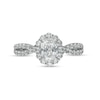 Thumbnail Image 3 of 1.30 CT. T.W. Oval Diamond Ornate Frame Vintage-Style Engagement Ring in 14K White Gold (I/I1)