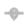 Thumbnail Image 3 of 0.75 CT. T.W. Certified Canadian Pear-Shaped Diamond Double Frame Engagement Ring in 14K White Gold (I/I1)