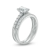 Thumbnail Image 2 of 1.00 CT. T.W. Certified Canadian Emerald-Cut Diamond Bridal Set in 14K White Gold (I/I1)