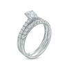 1.00 CT. T.W. Certified Canadian Pear-Shaped Diamond Bridal Set in 14K White Gold (I/I1)