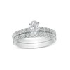 Thumbnail Image 0 of 1.00 CT. T.W. Certified Canadian Oval Diamond Bridal Set in 14K White Gold (I/I1)