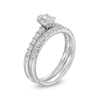 Thumbnail Image 2 of 1.00 CT. T.W. Certified Canadian Oval Diamond Bridal Set in 14K White Gold (I/I1)