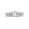 1.00 CT. T.W. Certified Canadian Oval Diamond Bridal Set in 14K White Gold (I/I1)