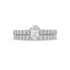 1.00 CT. T.W. Certified Canadian Oval Diamond Bridal Set in 14K White Gold (I/I1)