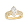 Thumbnail Image 0 of 0.95 CT. T.W. Marquise Diamond Frame Triple Row Engagement Ring in 14K Gold (I/I2)