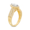 Thumbnail Image 2 of 0.95 CT. T.W. Marquise Diamond Frame Triple Row Engagement Ring in 14K Gold (I/I2)