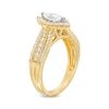 Thumbnail Image 3 of 0.95 CT. T.W. Marquise Diamond Frame Triple Row Engagement Ring in 14K Gold (I/I2)