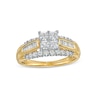 Thumbnail Image 1 of 0.95 CT. T.W. Quad Princess-Cut Diamond Engagement Ring in 10K Gold