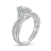 Thumbnail Image 3 of 0.58 CT. T.W. Marquise Diamond Double Frame Twist Shank Bridal Set in 10K White Gold (I/I2)