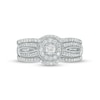Thumbnail Image 3 of 0.45 CT. T.W. Diamond Frame Vintage-Style Three Piece Bridal Set in Sterling Silver (J/I3)