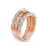 Thumbnail Image 2 of 0.45 CT. T.W. Diamond Vintage-Style Scallop Shank Three Piece Bridal Set in 10K Rose Gold (J/I3)