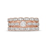 Thumbnail Image 3 of 0.45 CT. T.W. Diamond Vintage-Style Scallop Shank Three Piece Bridal Set in 10K Rose Gold (J/I3)