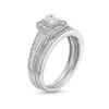 Thumbnail Image 2 of 0.45 CT. T.W. Princess-Cut Diamond Frame Three Piece Bridal Set in 10K White Gold (J/I3)