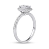 Thumbnail Image 2 of 0.75 CT. T.W. Emerald-Cut Diamond Double Frame Engagement Ring in Platinum (I/SI2)