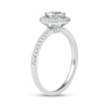 Thumbnail Image 1 of 0.75 CT. T.W. Diamond Cushion-Shaped Frame Engagement Ring in Platinum (I/SI2)