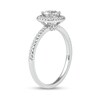 Thumbnail Image 2 of 0.75 CT. T.W. Diamond Cushion-Shaped Frame Engagement Ring in Platinum (I/SI2)